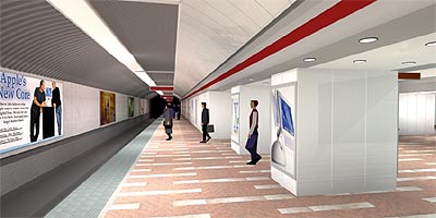 Budapest, M2 metró, Széll Kálmán tér, Auth Design látványterv, bélyegkép