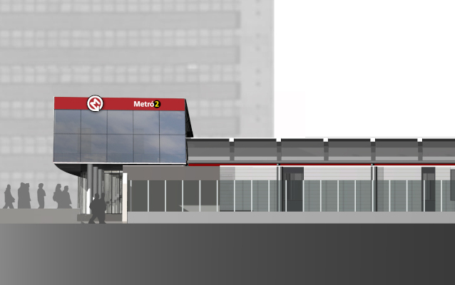 Budapest, M2 metró, Örs vezér tere, Auth Design látványterv, bélyegkép