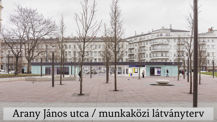 Budapest, M3 metró, Arany János utca, látványterv, bélyegkép