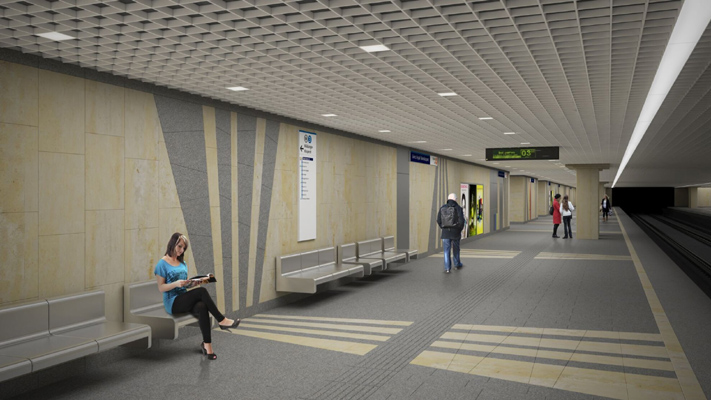 Budapest, M3 metró, Göncz Árpád városközpont, látványterv, bélyegkép