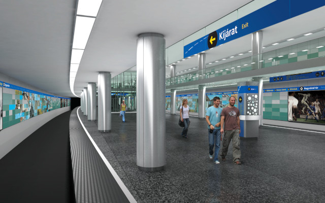 Budapest, M3 metró, Nagyvárad tér, Auth Design látványterv, bélyegkép