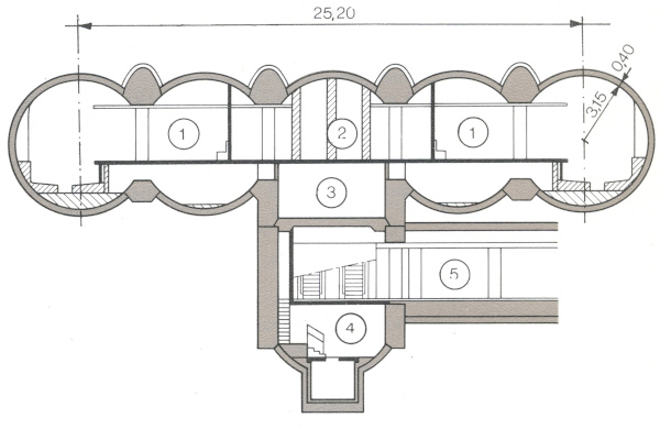 Budapest, M3 metró, Deák Ferenc tér, M2-M3 metró, átszállás, keresztmetszet, bélyegkép