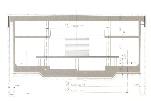 Budapest, M3 metró, Nagyvárad tér, keresztmetszet, bélyegkép