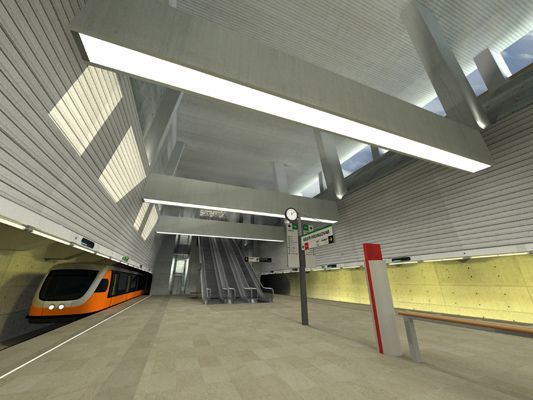 Budapest, M4 metró, Keleti pályaudvar, Palatium Stúdió látványterv, bélyegkép